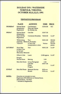 1991 Norfolk VA Reunion
Program-2
